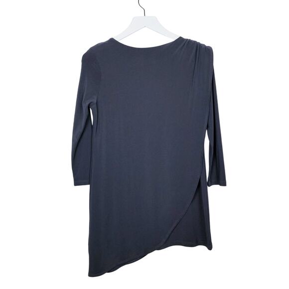 CLARA SUN WOO Tunic or Dress Drape Asymm Minimalist Slinky Knit Modern - S - Picture 7 of 8